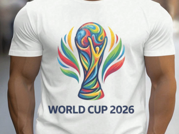 Men's White World Cup Design Colour Oversized Premium T-shirt | Kebsa Print