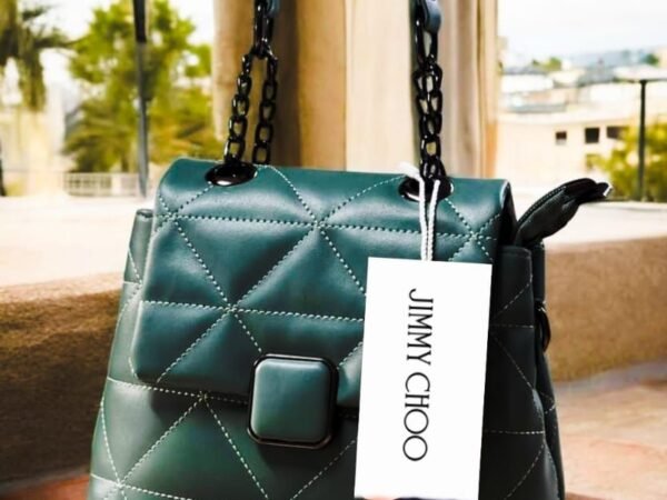 Green Quilted Women's Shoulder Bag | Premium PU Leather Handbag with Sling Strap