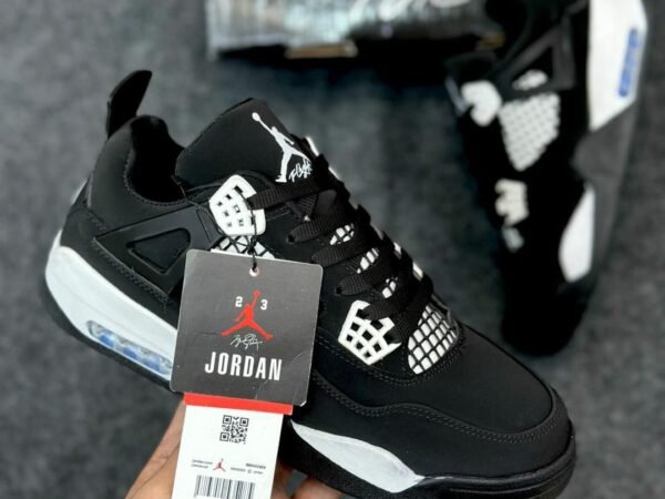 Jordan Inspired Black White Sneakers for Men | Premium Casual Sports Shoes