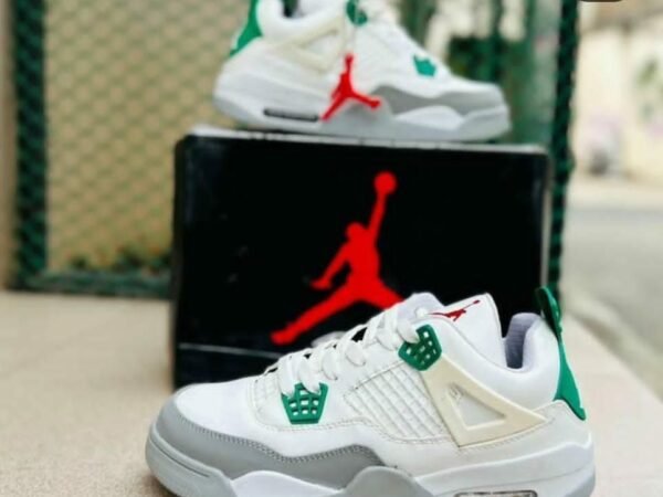 Jordan Inspired White Green Sneakers for Men | Premium Casual Sports Shoes