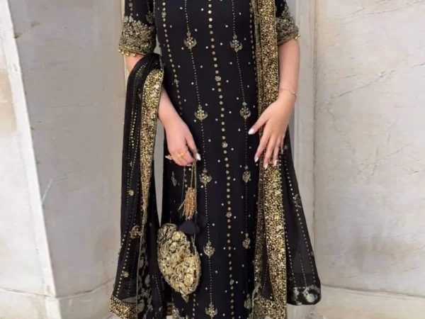Black Exquisite Heavy Work Punjabi Suit Set for Women & Girls | Party Wear Ethnic Suit | BRAD LEEZO