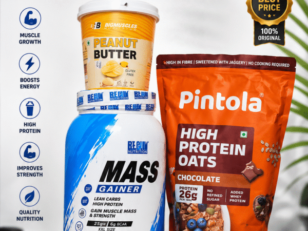 Mass Gainer Combo Offer Mass Gainer Pintola High Protein Oats 1KG Peanut Butter 1KG