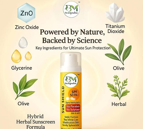 Sunsheild Sunscreen SPF 50 PA+++ for Women & Men 50ml | Broad Spectrum UV Protection  | Beautimania