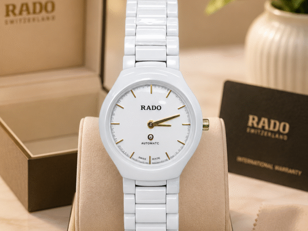 RADO White Ceramic Automatic Watch – Premium Luxury Timepiece