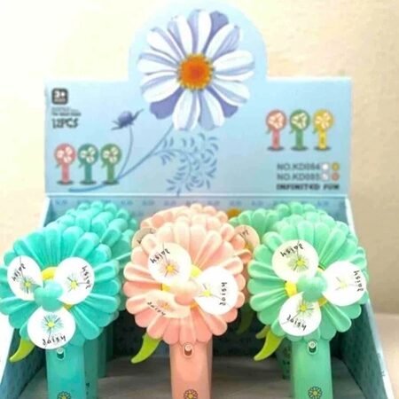 Big Flower Water Spray Fan with refillable water tank, handheld manual mist cooling fan, lightweight portable summer fan for kids and adults, ideal for travel, school, outdoor activities, and home use.