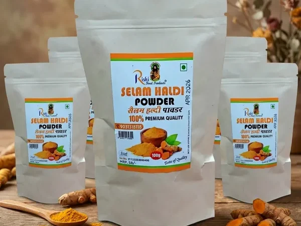RishiFood Selam Haldi Powder 100g | Premium Natural Turmeric Powder