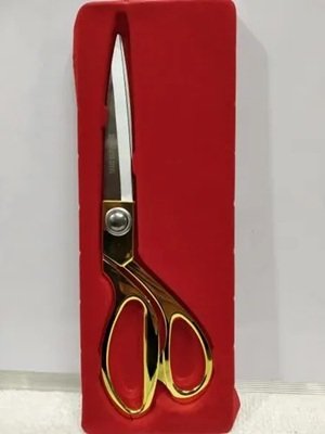 Brass Handle Stainless Steel Scissors with Sharp Rust Resistant Blades for Tailoring Office Craft and Household Use Available in Assorted Sizes