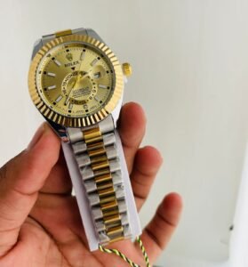 Rolex Sky Dweller Gold Champagne Watch Luxury Analog Men's Watch Reward Point Collection Available on Onestall.in