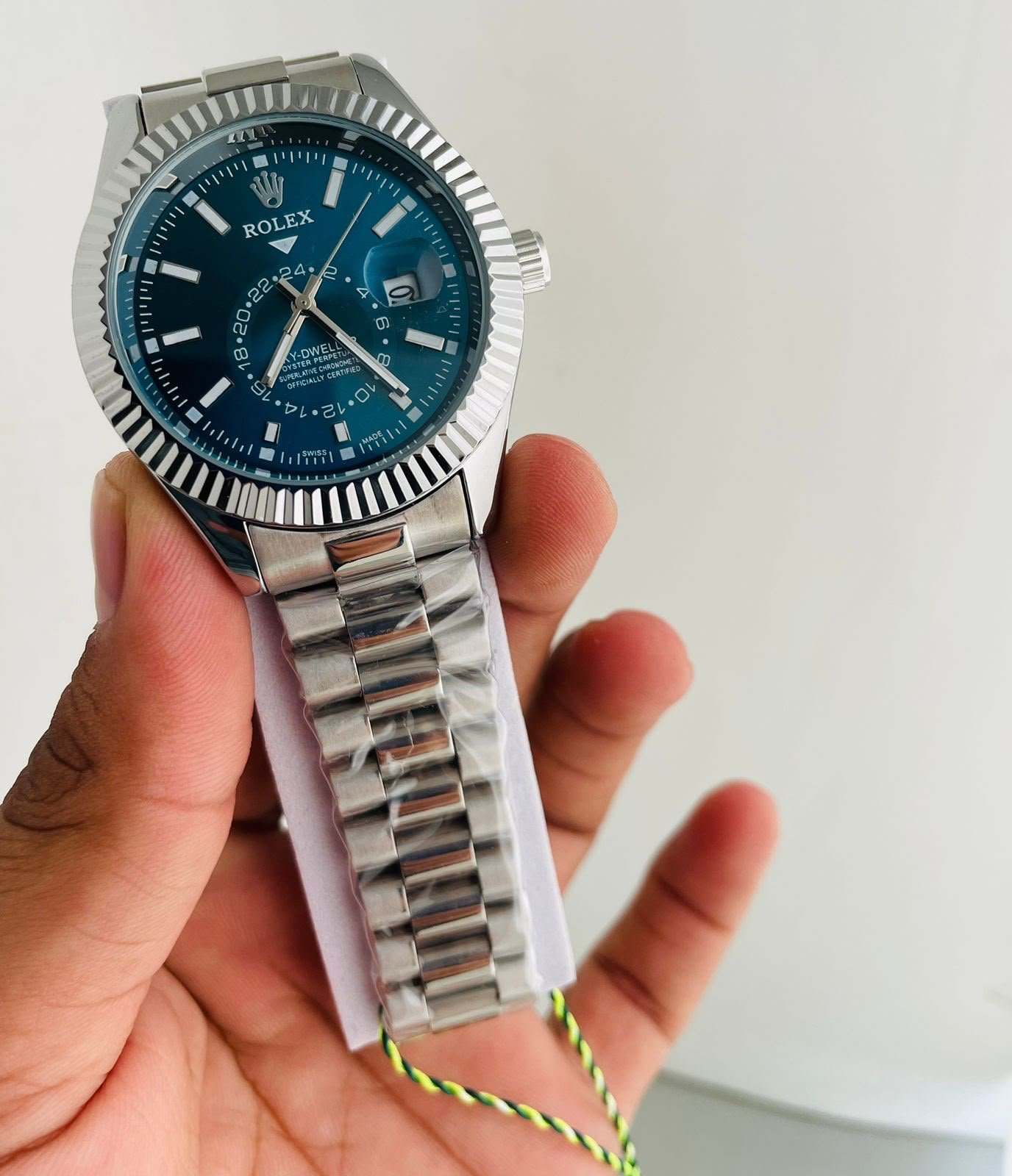 WhatsApp Image 2026-07-11 at 1.07.31 PM (5) Rolex Sky Dweller Blue Dial Luxury Analog Men's Watch Reward Point Collection Available on Onestall.in