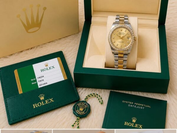 Rolex Watch Stainless Steel Luxury Diamond Style Gold Dial Two Tone 36mm | Reward Point
