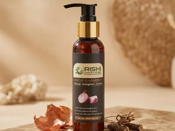 Rishi Luxury Herbs Onion Shampoo 100ml | Hair Growth & Hair Fall Control Shampoo