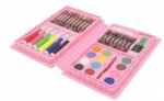 Cute Painting Kit Water Color Nib Sketch Pens Set of 42 Pink with Washable Ink Non-Toxic Coloring Pens for Kids Drawing Painting School Art and Craft Supplies