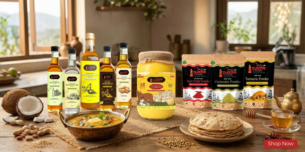 Rajgharana Premium Indian Spices and Pure Ghee for Authentic Cooking Available on Onestall.in