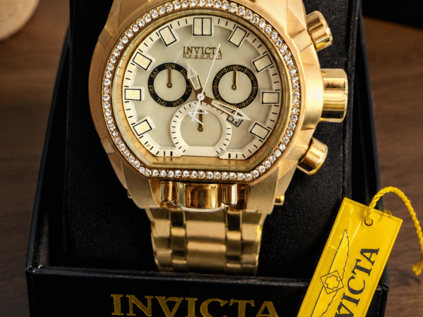 Invicta Reserve Gold Luxury Watch – Premium Men's Analog Wrist Watch | Excellent Condition