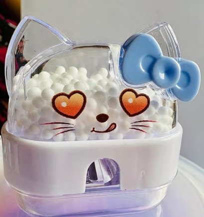 Kitty Sharpener Set of 2 Cute Cartoon Plastic Pencil Sharpener with Stainless Steel Blade for Kids School Office Stationery
