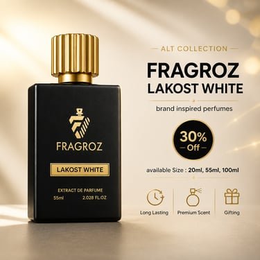 Fragroz Lakost White Extract De Parfum | Premium Long Lasting Men's Perfume