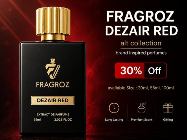 FRAGROZ Dezair Red Perfume | Premium Long Lasting Luxury Eau De Parfum