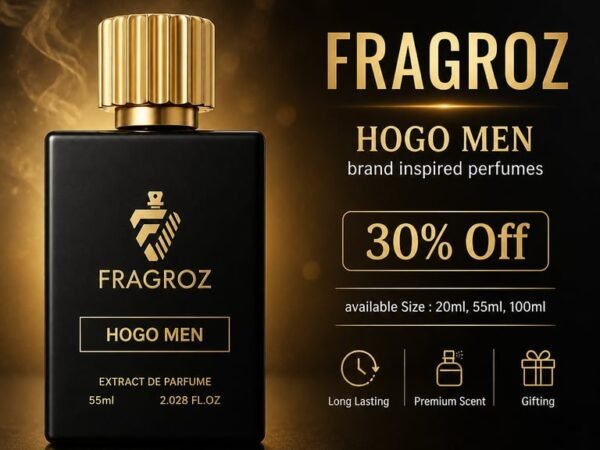 FRAGROZ Perfume, HOGO MEN Perfume, Eau De Parfum, Men's Perfume, Long Lasting Perfume, Premium Perfume, Luxury Perfume, Fresh Fragrance, Masculine Perfume, Designer Perfume, Office Wear Perfume, Party Wear Perfume, Daily Wear Perfume, Men's Grooming, Onestall Beauty