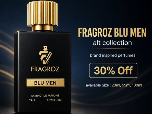 FRAGROZ Blu Men Perfume | Premium Luxury Long Lasting Eau De Parfum