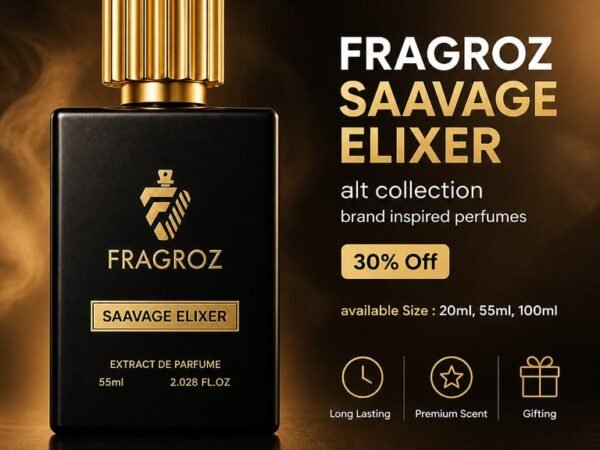 FRAGROZ Saavage Elixer Perfume | Premium Long Lasting Eau De Parfum for Men