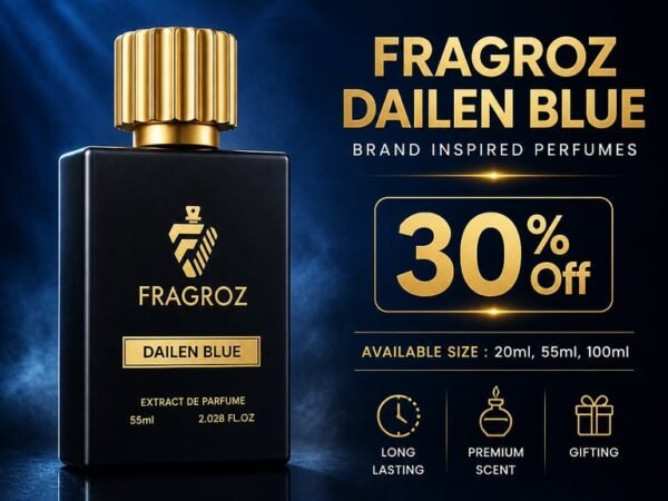FRAGROZ Dailen Blue Perfume | Brand Inspired Luxury Long Lasting Eau De Parfum for Men