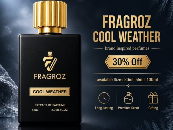 FRAGROZ Cool Weather Perfume | Premium Long Lasting Fresh Eau De Parfum for Men