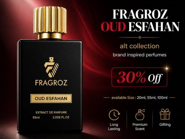 FRAGROZ Oud Esfahan Perfume Premium Long Lasting Luxury Eau De Parfum for Men and Women Available on Onestall.in