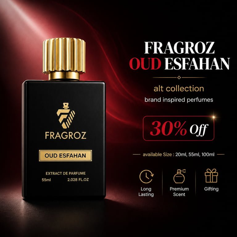 store_01KBRYQHYFRQRR0S19CR1YS4NE_assets_974fbbc9-90ab-4b6b-aa90-5d2a75b9f25c FRAGROZ Oud Esfahan Perfume Premium Long Lasting Luxury Eau De Parfum for Men and Women Available on Onestall.in