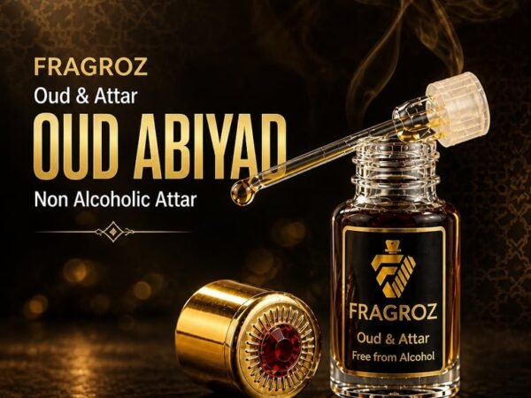 Oud Abiyad Non Alcoholic Attar | Long Lasting Arabic Perfume Oil for Men & Women