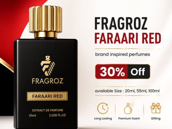 Fragröz Faraari Red Perfume | Premium Long Lasting Luxury Eau De Parfum